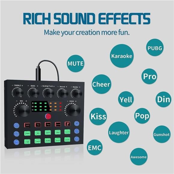 Podcast Equipment Bundle,Audio Interface with All-In-One DJ Mixer and Studio - Picture 2 of 6